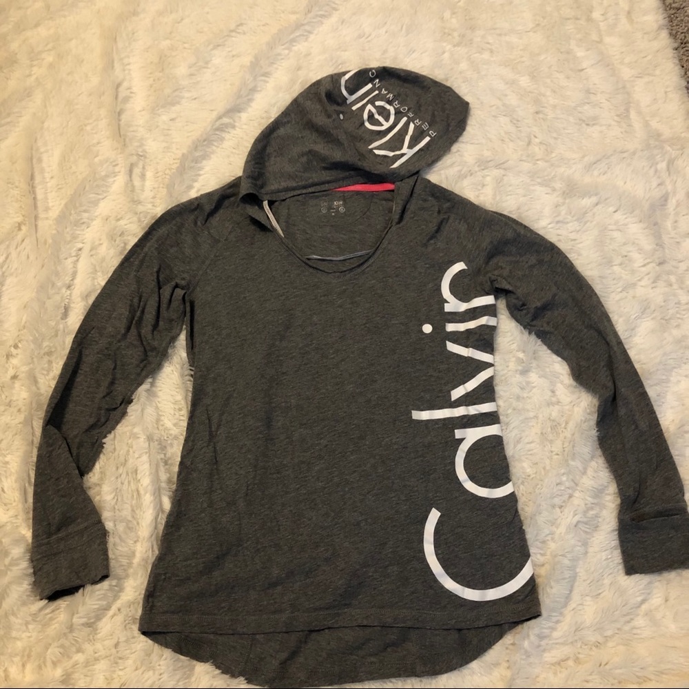 Calvin Klein women’s long sleeve hooded tee